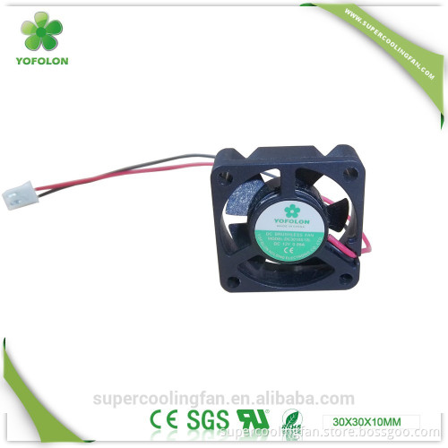 30x30x10mm Small Racing toyon cooling fan 5V 12V hgih rpm mini dc electric fan